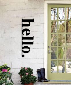 hello metal duvar yazısı