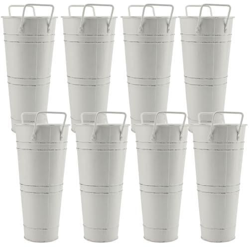 Galvaniz Metal Çiçek Kovası