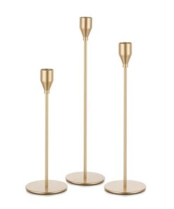 3'lü Set Gold Şamdan Mumluk