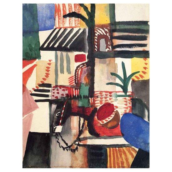 August Macke Eşek Ve Adam Tablosu