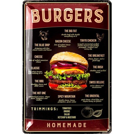 Vintage Burger Tablo