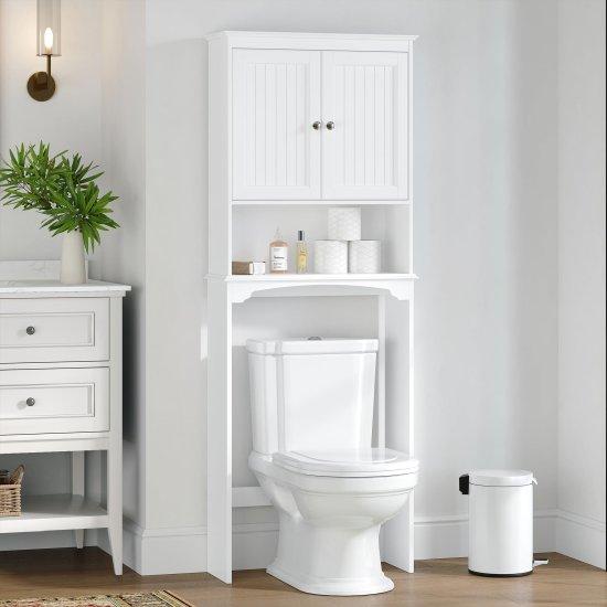 Beyaz Renkli Pratik Banyo Dolabı