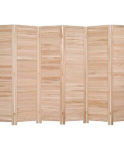 Doğal Ahşap 6 Panelli Katlanabilir Mekan Bölücü 180 cm