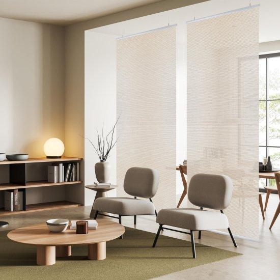 Doğal Hasır Dokulu 96 cm x 91 cm Bölme Paneli Seti